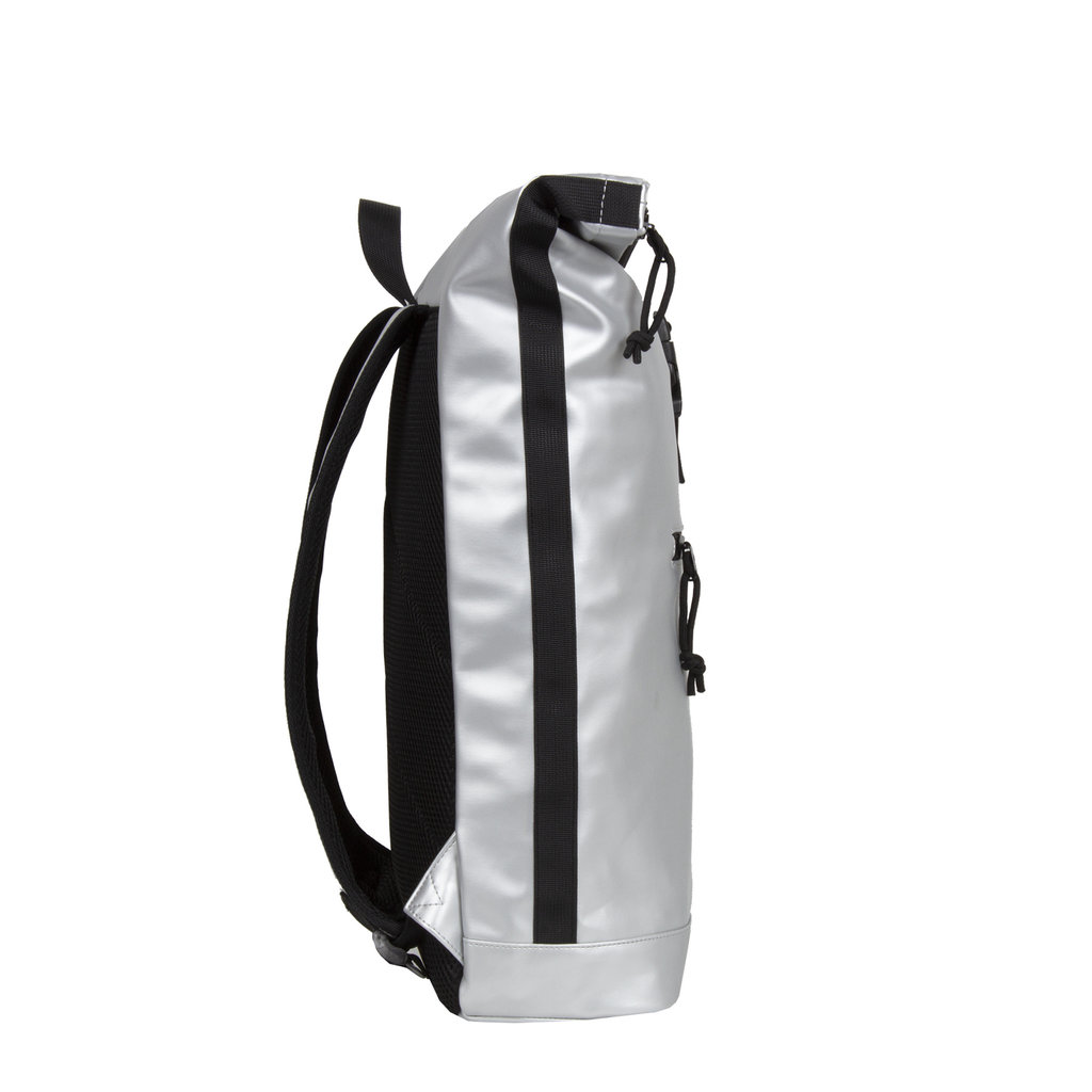 New Rebels New Rebels Mart New York Metallic Zilver 21L Rugtas Rolltop Waterafstotend Laptop 15.6"