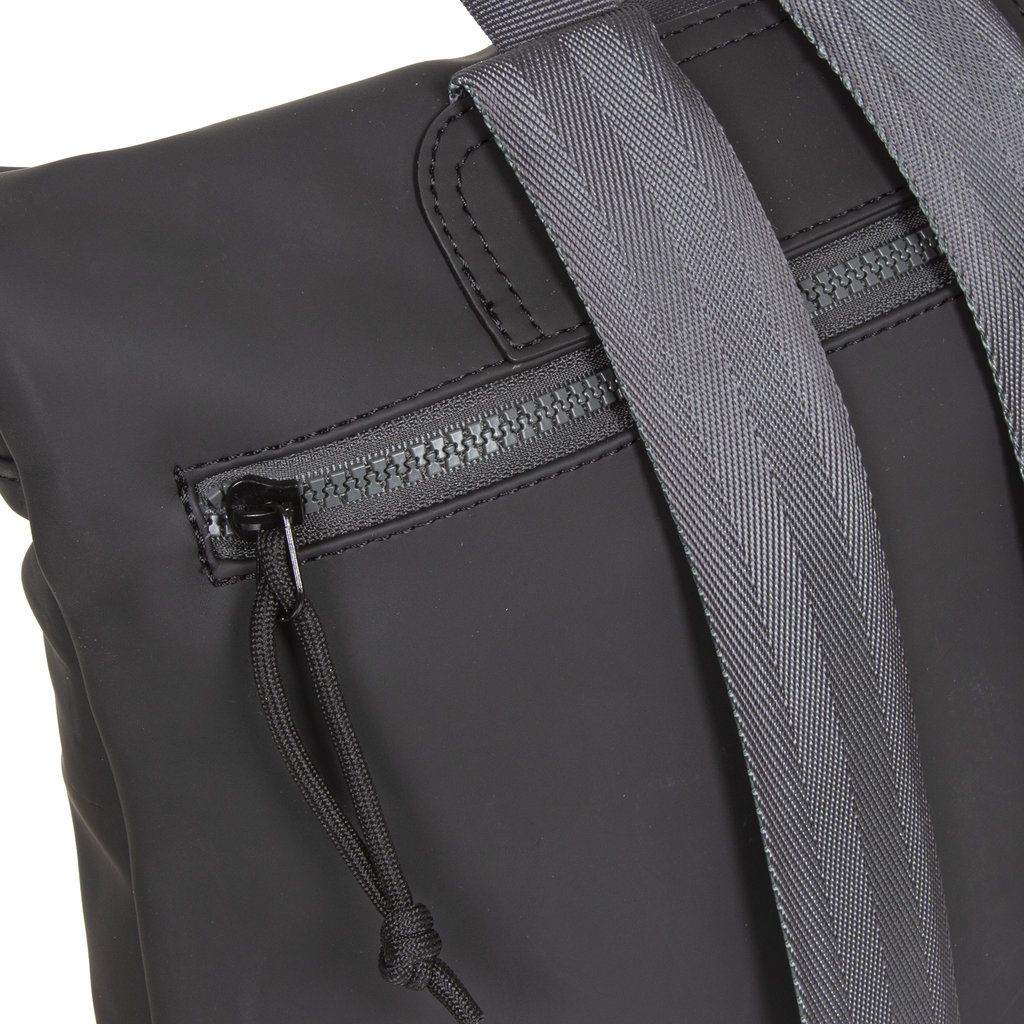 New Rebels ® Tim Rolltop Rucksack Klein Schwarz/Grau