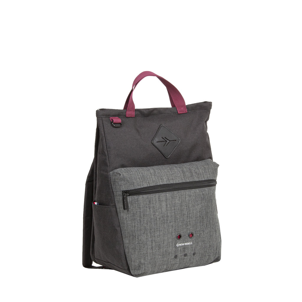 New Rebels ® Morris Backpack Black 2Tone 14L 23X16X37CM