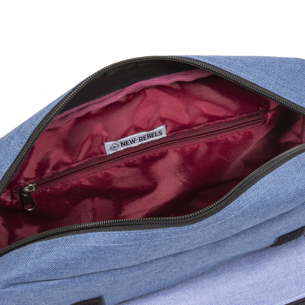 New Rebels New Rebels ® Morris Shoulderbag Medium Flap Soft Blue 2Tone 30X12X23CM