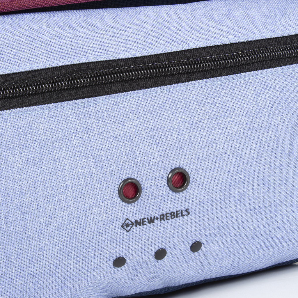 New Rebels New Rebels ® Morris Schoudertas Medium Flap Soft Blue 2Tone 30X12X23CM