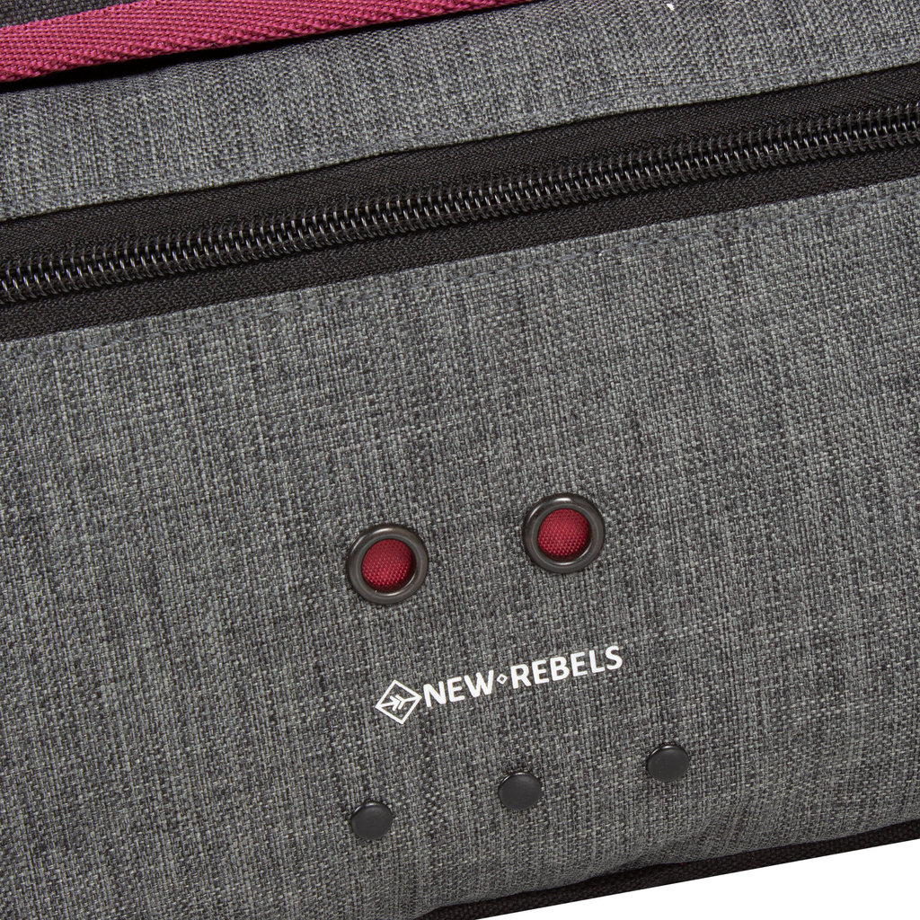 New Rebels ® Morris Umhängetaschebag Medium Mit Überschlag Schwarz 2Tone 30X12X23Cm