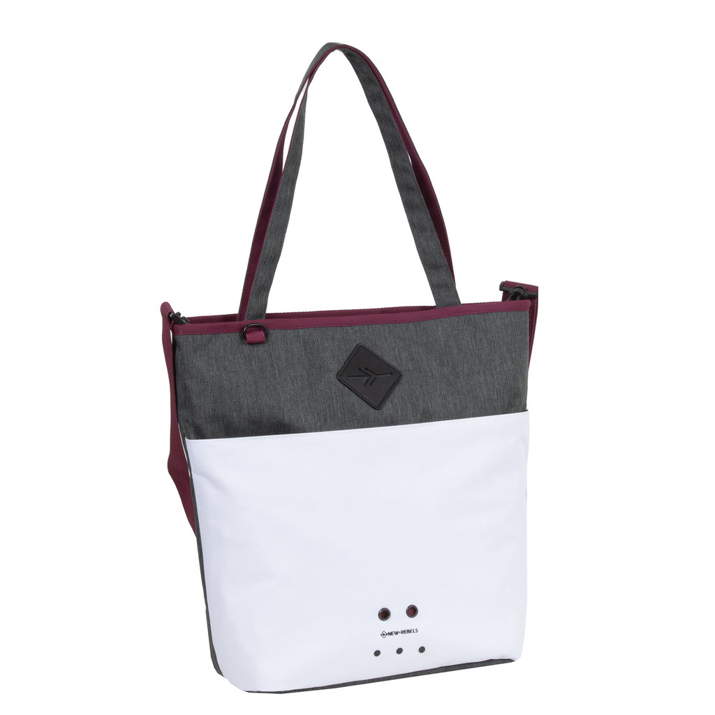 New Rebels ® Morris Shopper Weiß 2Tone 43X16X37Cm