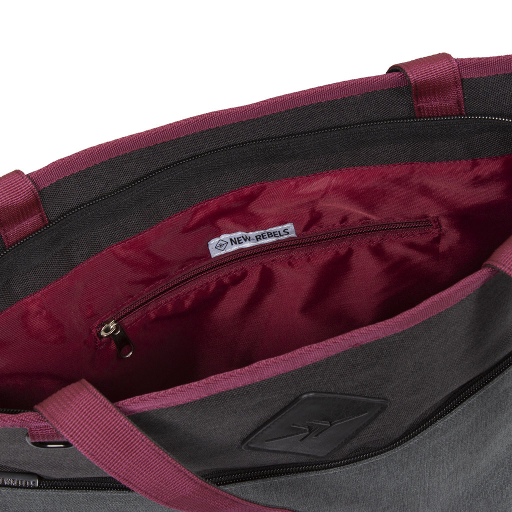 New Rebels New Rebels ® Morris Shopper Zwart 2Tone 43X16X37CM