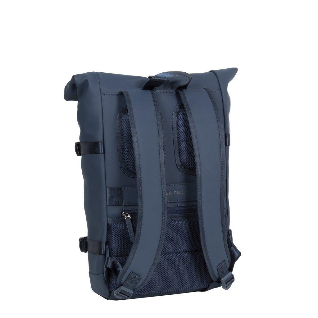 New Rebels ® William - Rucksack - Rolltop - Dunkelblau 17L  - Wasserabweisend