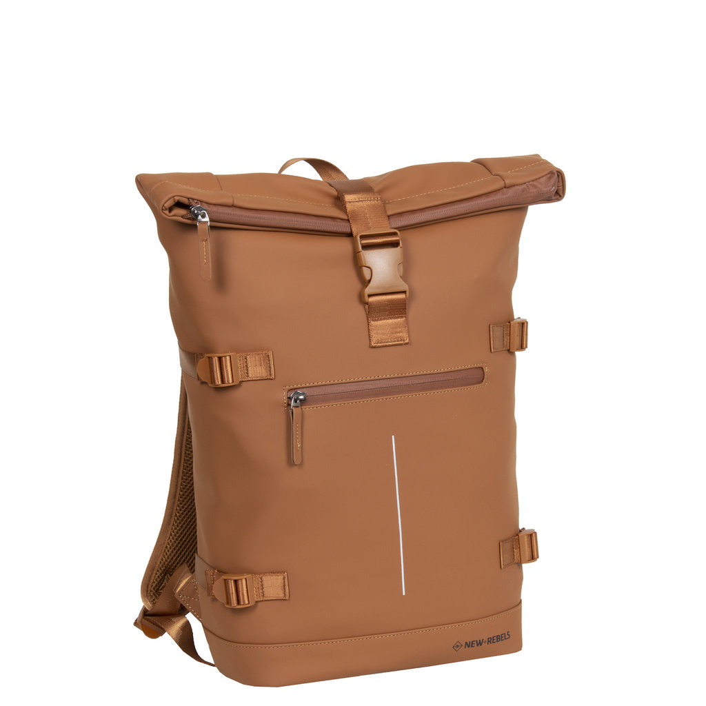 New Rebels New Rebels William Riverside Cognac 19L Rugzak Waterafstotend Laptop 15.6"