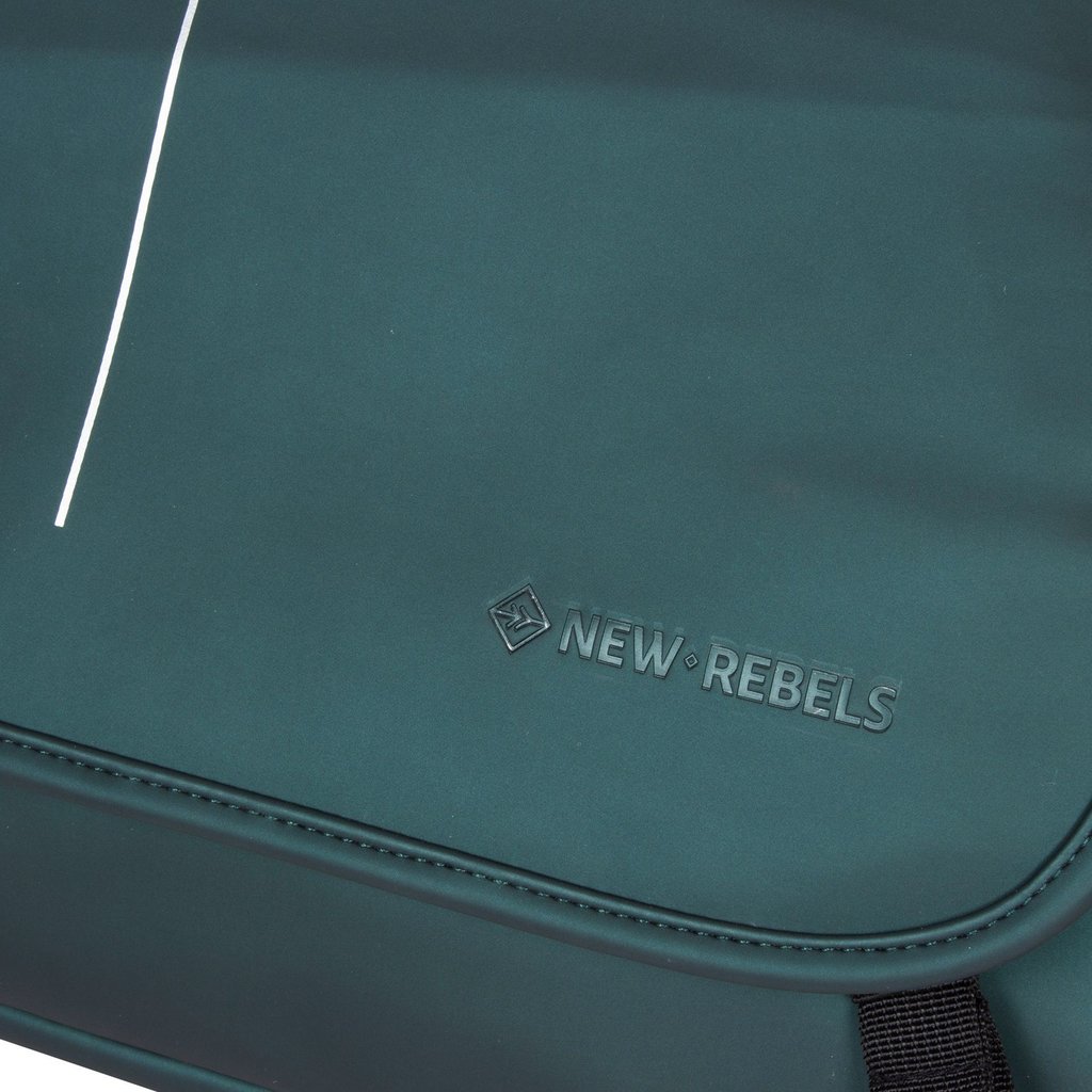 New Rebels ® William - Computer Schoudertas - Donkergroen 10L  - Waterafstotend