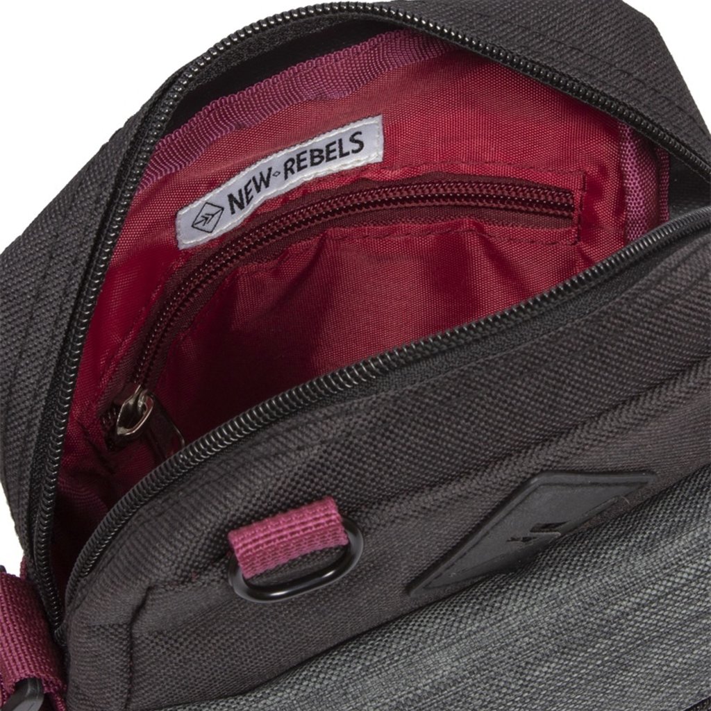 New Rebels Morris Shoulderbag Topzip Black 2 Tone