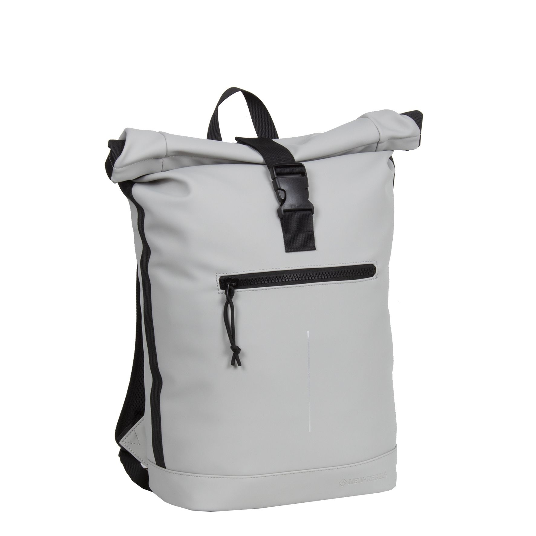 New Rebels® Mart - Rugtas - Grijs - Waterbestendig - Roll-top - 15.6 - 35x10x46cm - Rugzak / Backpack