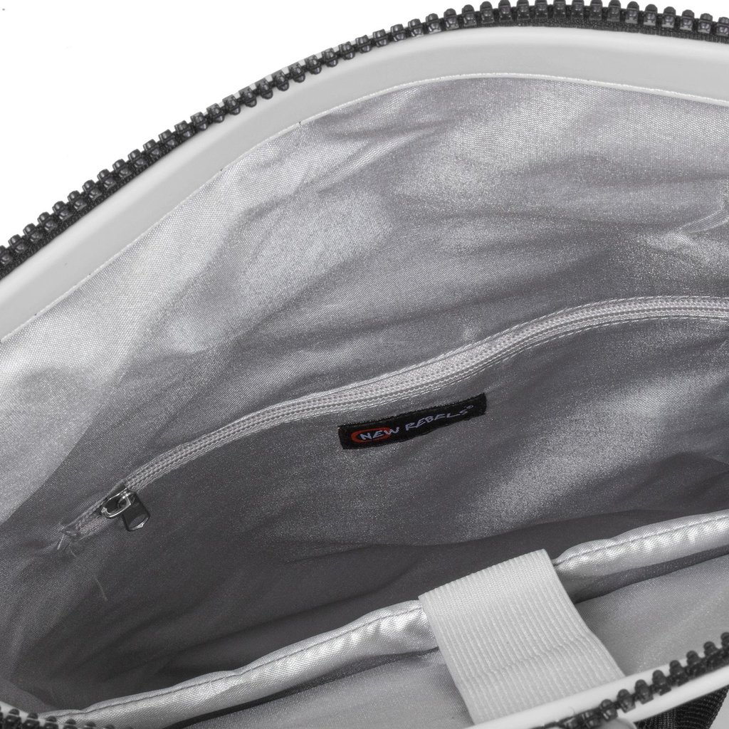 New Rebels New Rebels Mart New York Light Gray 21L Backpack Rolltop Water Repellent Laptop 15.6"