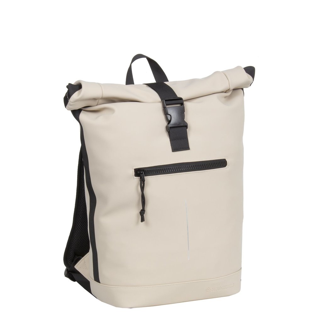 New Rebels New Rebels Mart New York Beige 21L Backpack Rolltop Water Repellent Laptop 15.6"