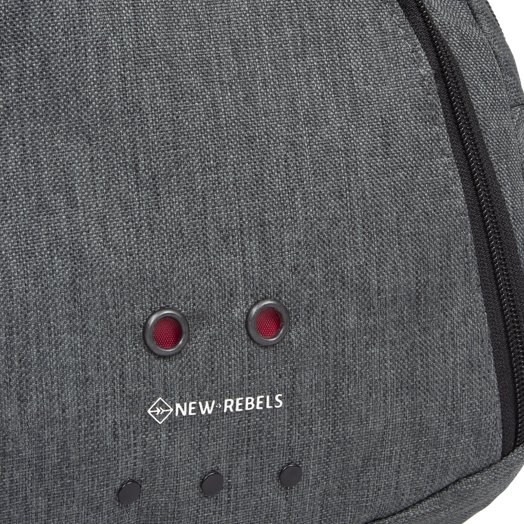 New Rebels New Rebels ® Morris Rugtas met 3 vakken White 2 Tone 31X19X46CM