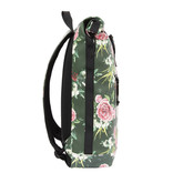 New Rebels ® Mart - Rolltop - Backpack - Water repellent  - Flower Dark  - Large II