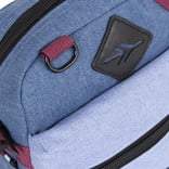 New Rebels® Morris shoulderbag topzip soft blue 2tone 22x7x17cm