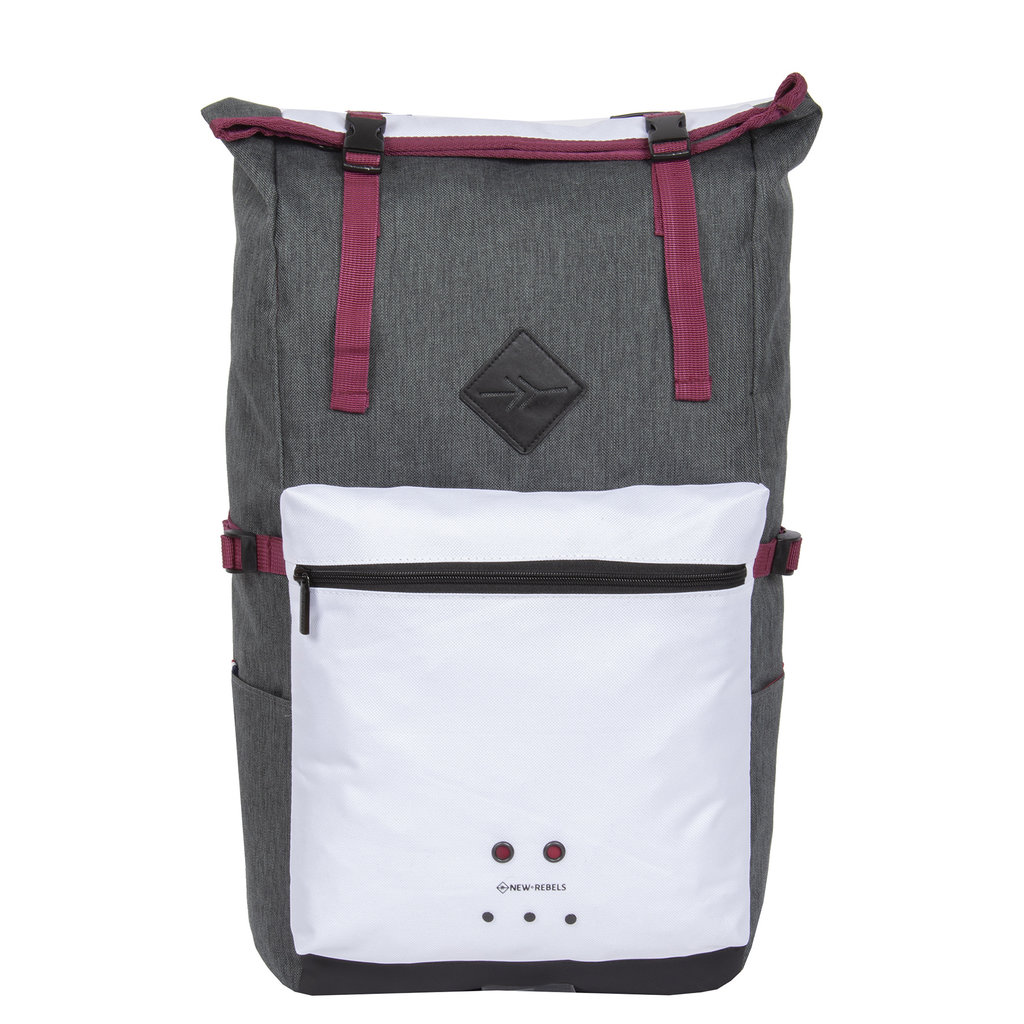 New Rebels New Rebels ® Morris Big Rolltop Rucksack Weiß 2Tone 16L 27X15X47Cm