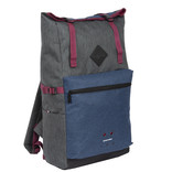 New Rebels ® Morris Big Rolltop Rucksack Navy 2Tone 16L 27X15X47Cm