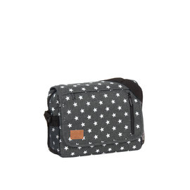 Star25 - Medium Schoudertas  A5 - Crossbodytas met flap  - Grijs - with stars