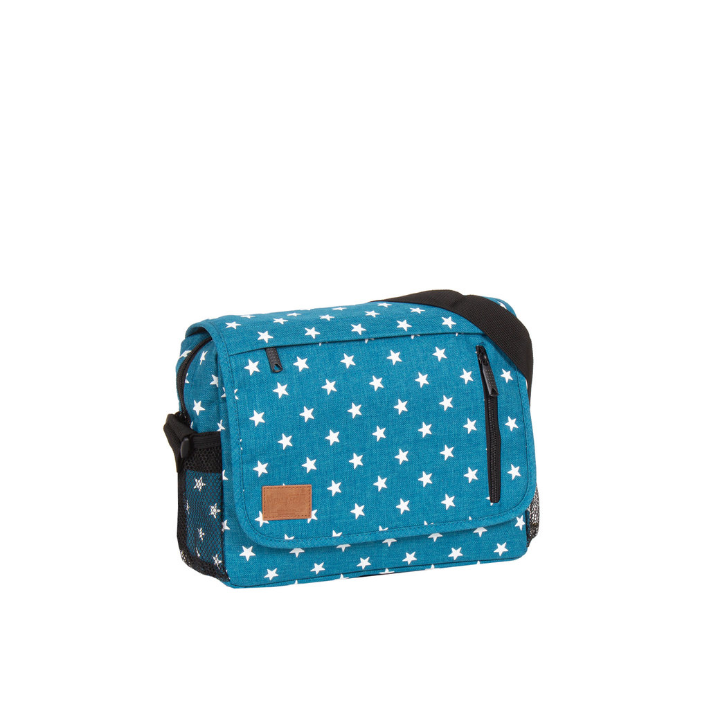 New Rebels ® Star25 - Medium Schoudertas  A5 - Crossbodytas met flap -  new blue with stars