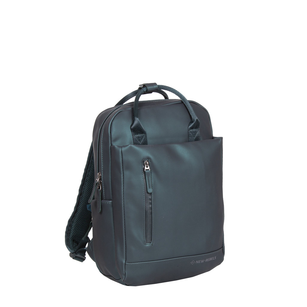 New Rebels Harper Miami Metallic Groen 9L Rugzak Waterafstotend Laptop 13.3