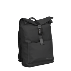 William Baltimore Black 13L Rolltop Backpack Water Repellent Laptop 14"