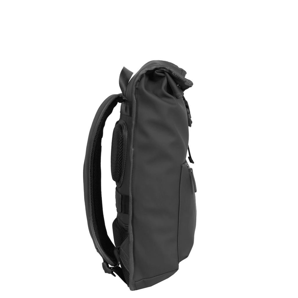 New Rebels ® William - Rolltop Rucksack - Schwarz 16L  - Wasserabweisend