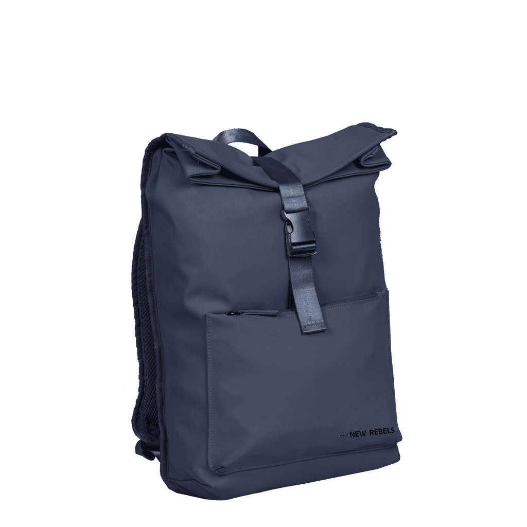 New Rebels New Rebels William Baltimore Navy 13L Rolltop Backpack Water Repellent Laptop 14"
