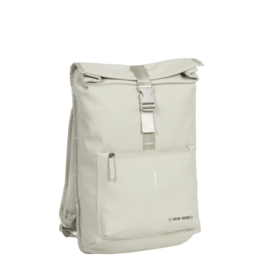 New Rebels William Baltimore Beige 13L Rolltop Backpack Water Repellent Laptop 14"