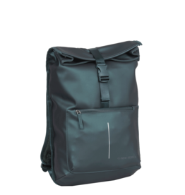 New Rebels New Rebels William Baltimore Metallic Groen 13L Rolltop Rugzak Waterafstotend Laptop 14"