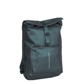 William Baltimore Metallic Green 13L Rolltop Backpack Water Repellent Laptop 14"