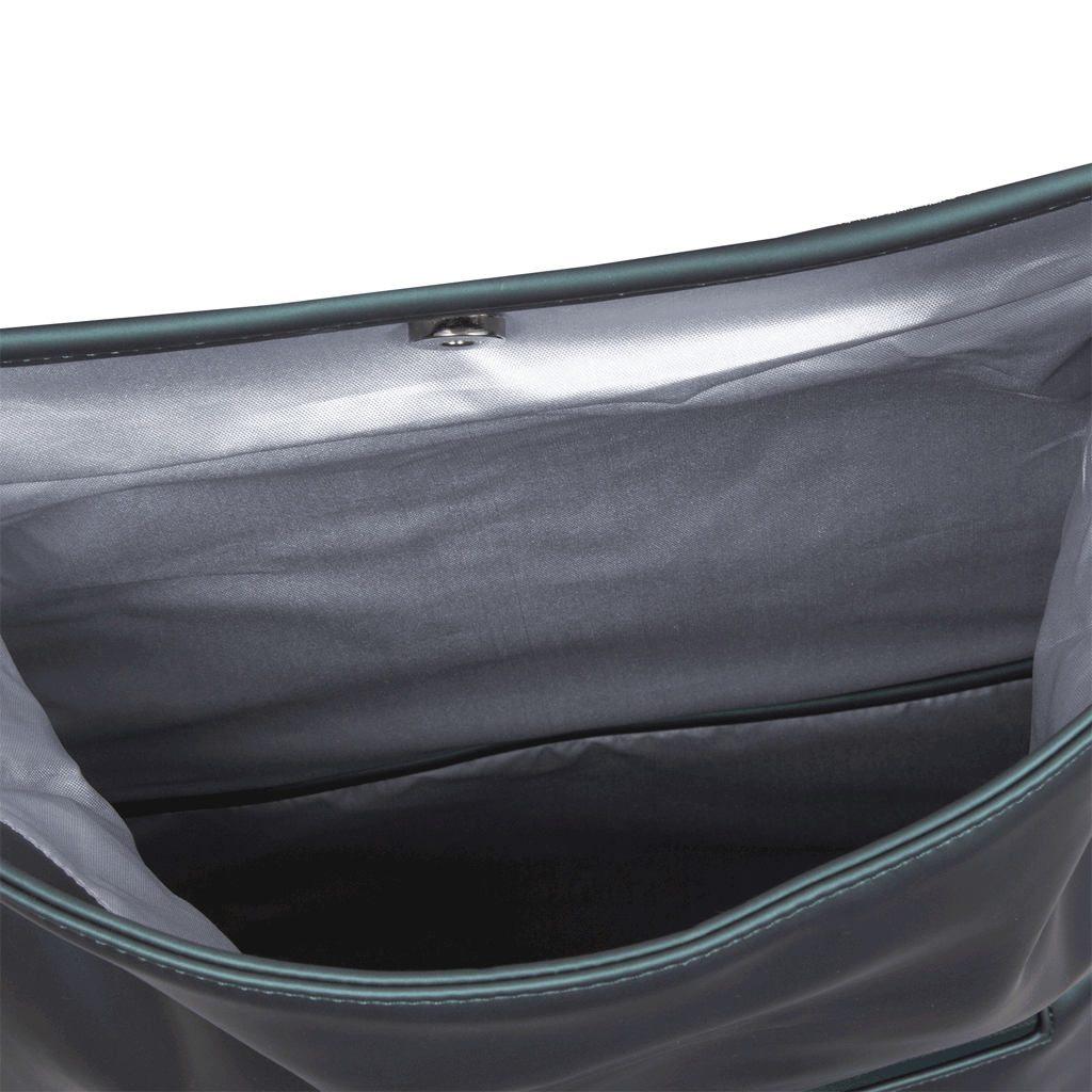 New Rebels New Rebels William Baltimore Metallic Groen 13L Rolltop Rugzak Waterafstotend Laptop 14"
