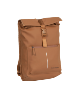 New Rebels New Rebels William Baltimore Cognac 13L Rolltop Rugzak Waterafstotend Laptop 14"