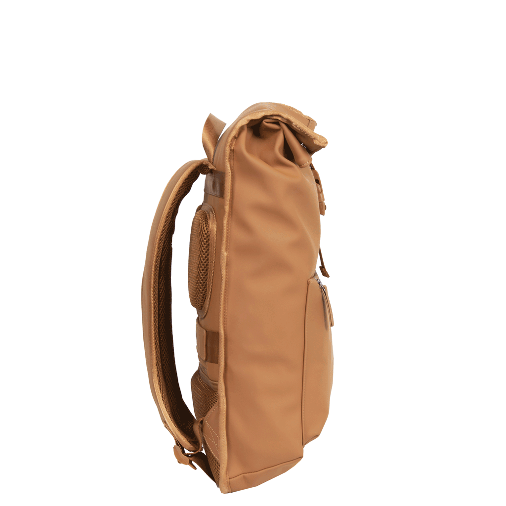 New Rebels New Rebels William Baltimore Cognac 13L Rolltop Rugzak Waterafstotend Laptop 14"