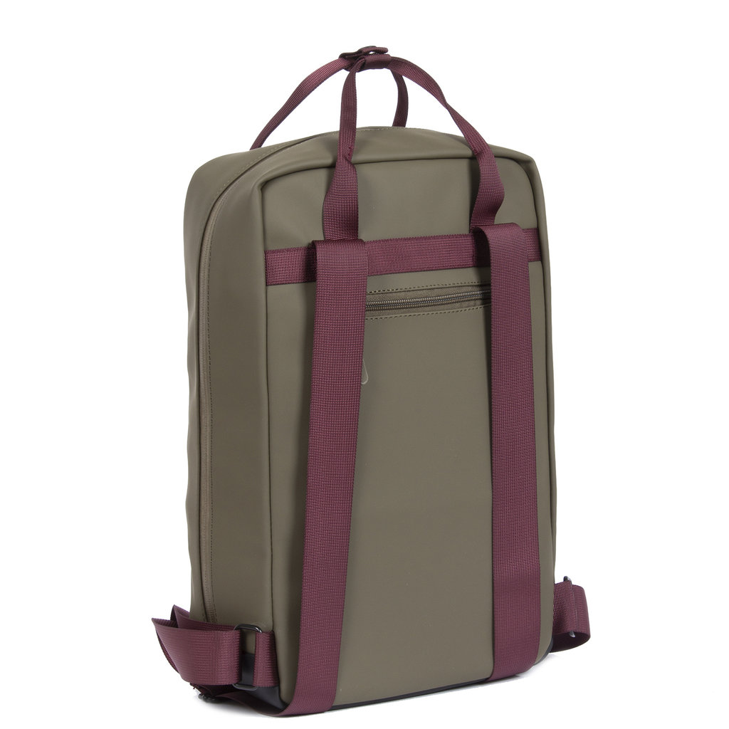 New Rebels New Rebels Julan Cape Coral Olijf Groen 14L Rugzak Waterafstotend Laptop 14.1"