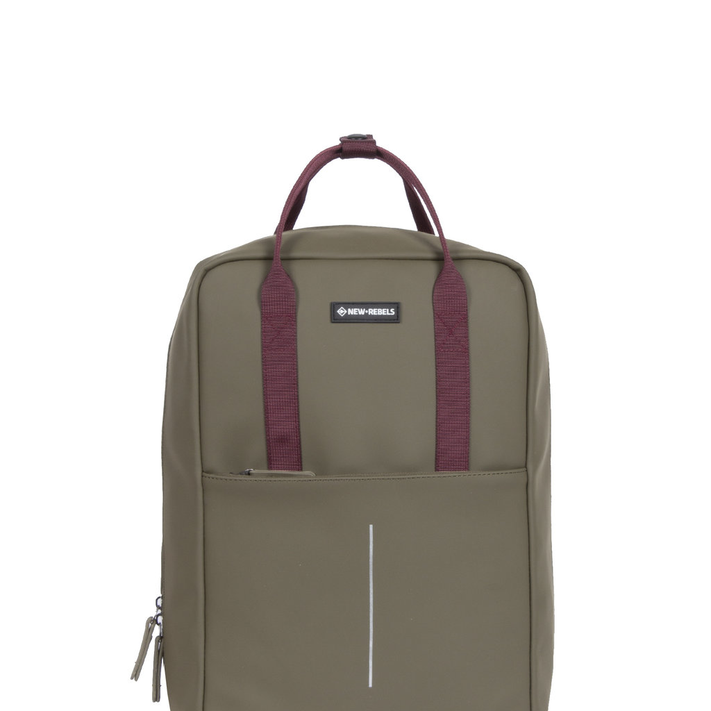 New Rebels New Rebels Julan Cape Coral Olijf Groen 14L Rugzak Waterafstotend Laptop 14.1"