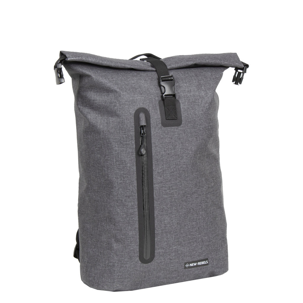 New Rebels New Rebels ® Vepo - Waterproof - Rolltop - Watersport - Waterdichte Rugzak / Ritsen - 32L- Gray