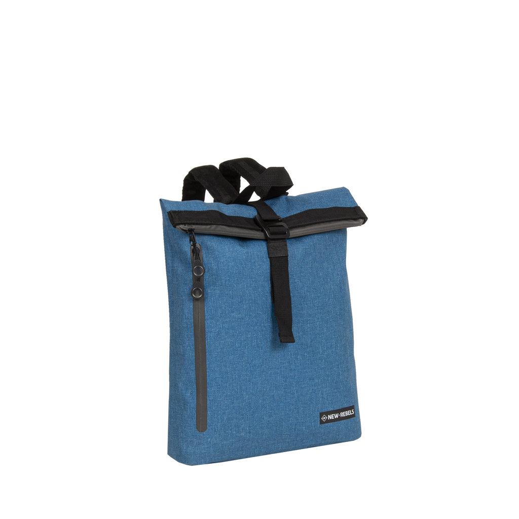 New Rebels ® Vepo - Rolltop - Rucksack - Wasserdicht - 7 Liter - Rugtas -  -  Blau