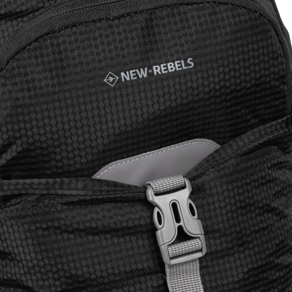 New Rebels New Rebels ® Kinley - Rugtas - Schooltas - Vrijetijdstas - 48 Liter - Nylon - Zwart