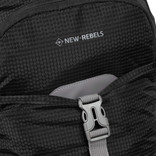 New Rebels New Rebels ® Kinley - Rugtas - Schooltas - Vrijetijdstas - 48 Liter - Nylon - Zwart