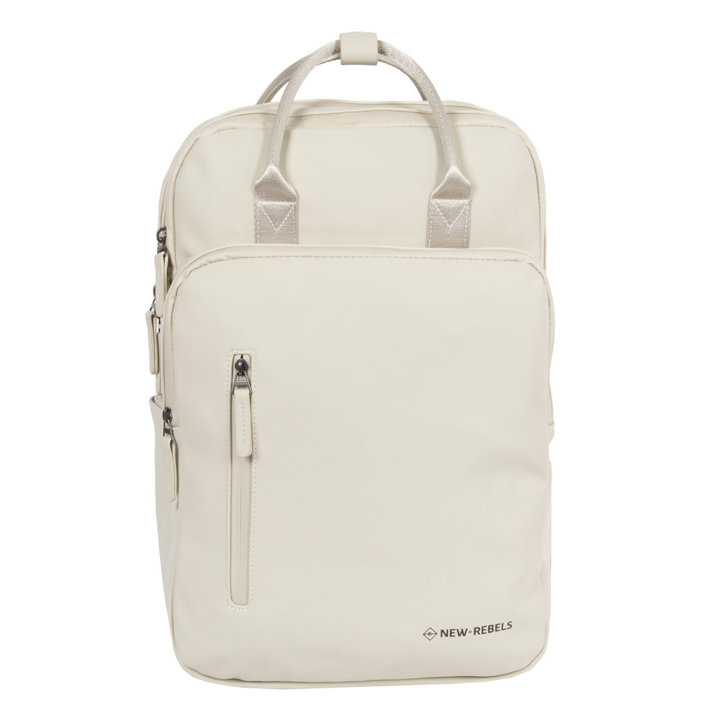 New Rebels New Rebels William Milwaukee Beige 18L Backpack Water Repellent Laptop 15.6"