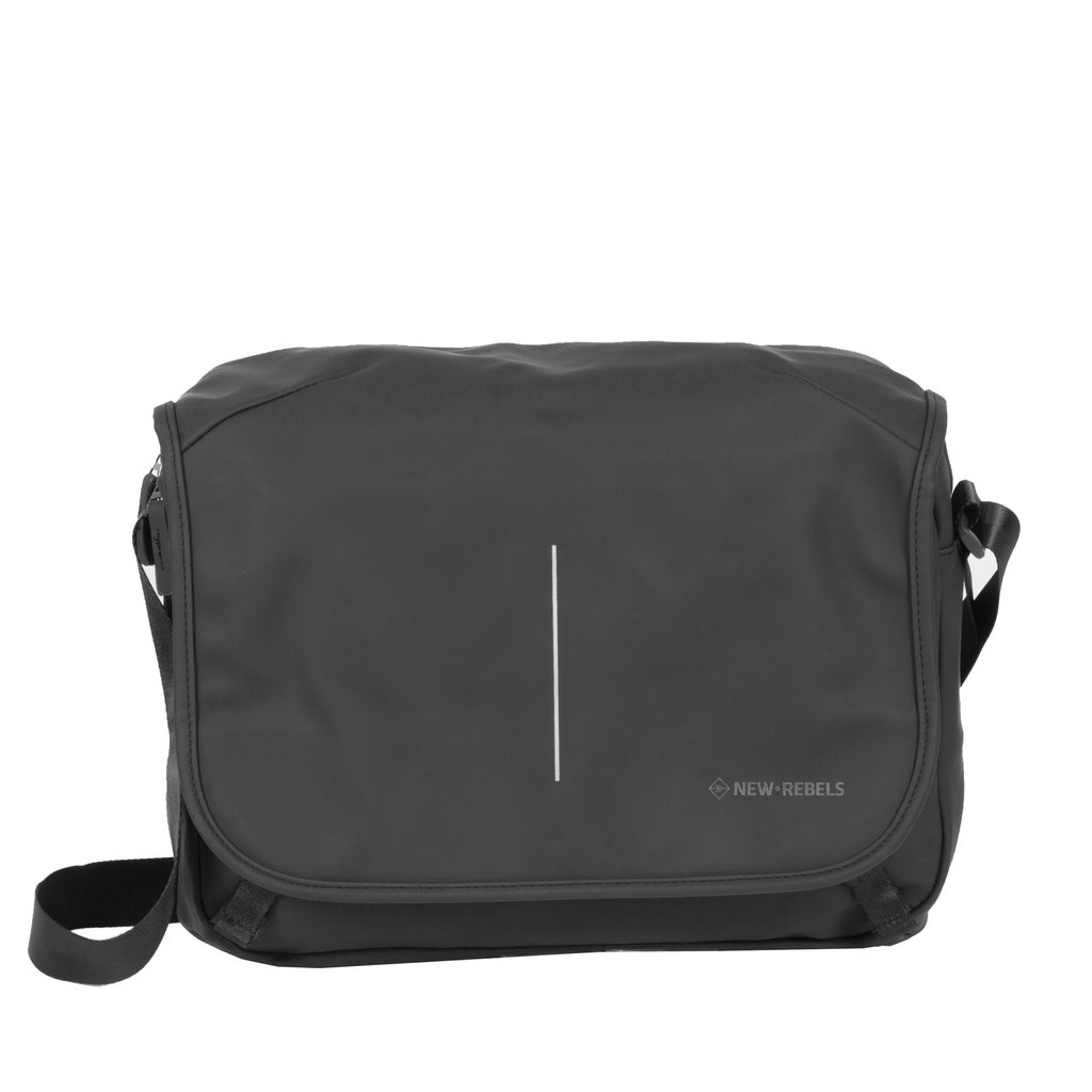 New Rebels ® William - Computer Shoulderbag - Black 10L -  Water Repellent