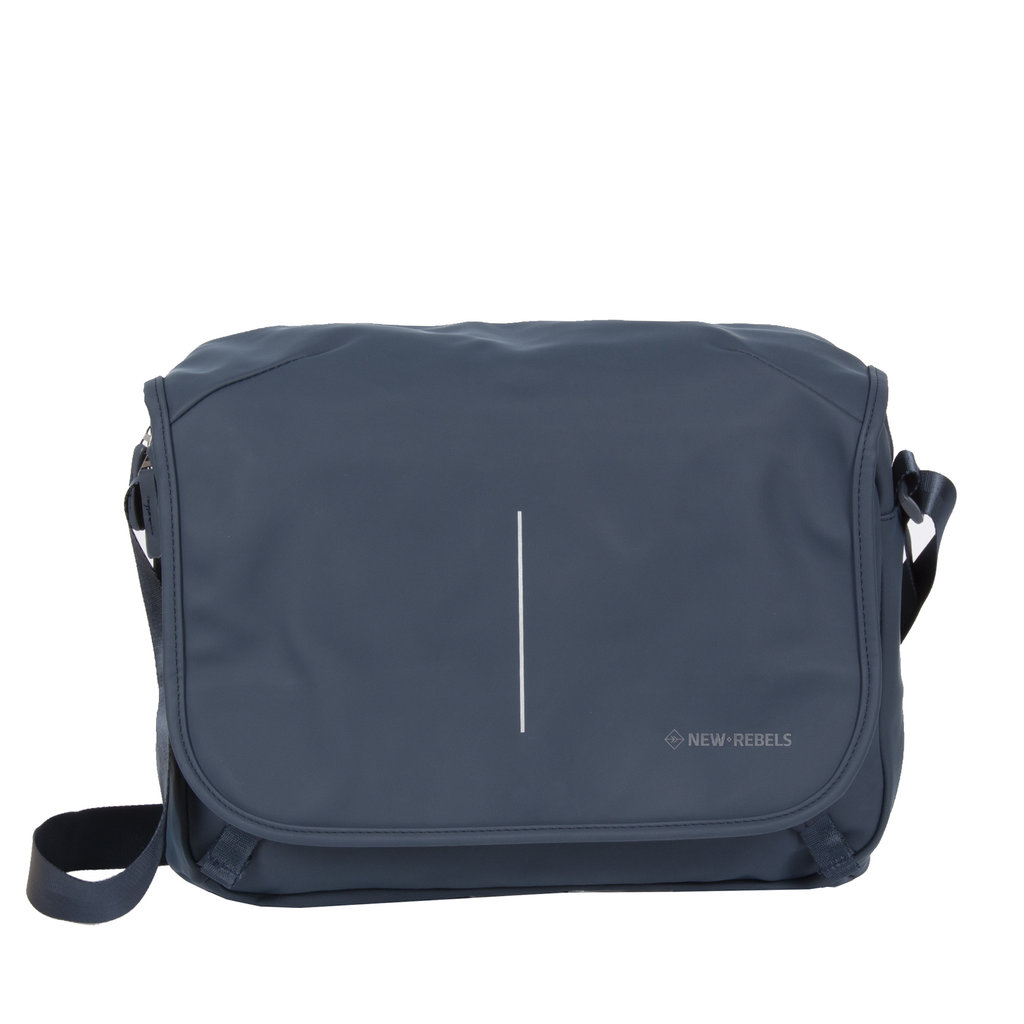 New Rebels ® William - Computer Schoudertas - Navy Blauw 10L  - Waterafstotend