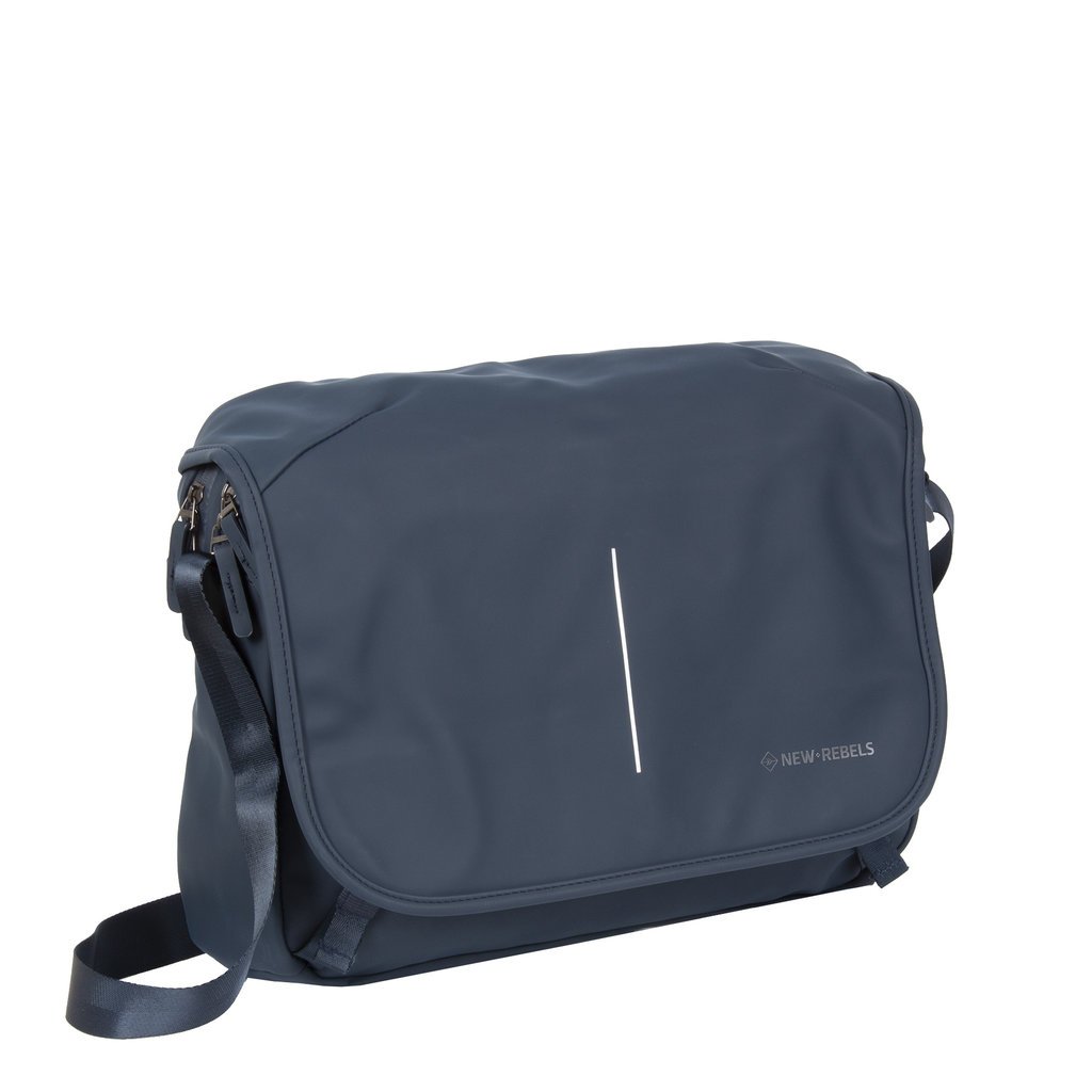 New Rebels ® William - Computer Schoudertas - Navy Blauw 10L  - Waterafstotend