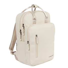 New Rebels William Milwaukee 18 L Laptop-Rucksack – Wasserabweisendes PU für 15,6″ Laptop – Beige