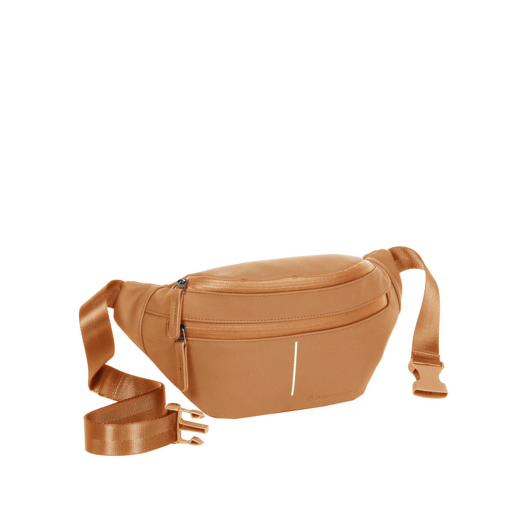 New Rebels Harper Waistbag Navy Cognac Adjustable Strap New Rebels