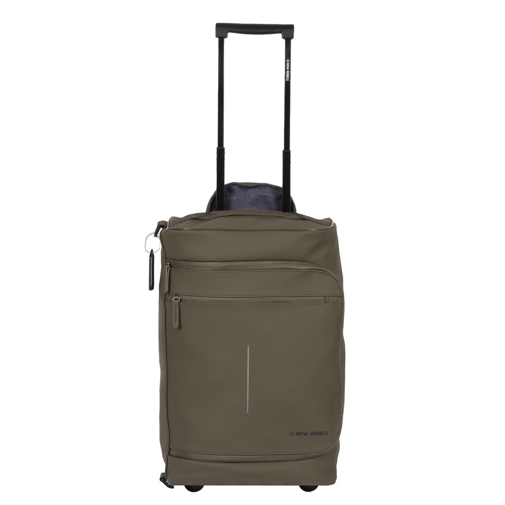 New Rebels New Rebels Harper Laredo Olijf Groen 29L On Board Trolley Rolkoffer Waterafstotende koffer