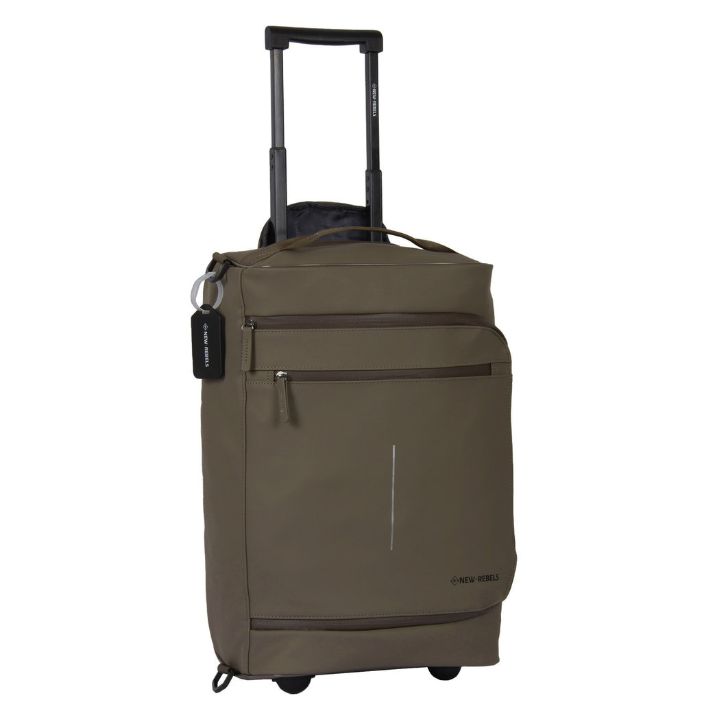 New Rebels New Rebels Harper Laredo Olijf Groen 29L On Board Trolley Rolkoffer Waterafstotende koffer