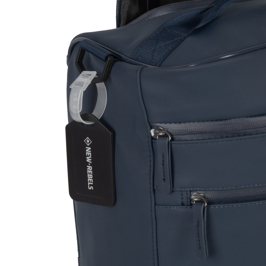 New Rebels New Rebels Harper Laredo Navy Blue 29L On Board Trolley Rolkoffer Waterafstotende koffer