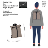 New Rebels New Rebels Mart Los Angeles Taupe 7L Rolltop Rucksack Wasserabweisend New Rebels New Rebels Mart Los Angeles Taupe 7L Rolltop Rucksack Wasserabweisend