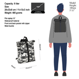 New Rebels New Rebels Mart Los Angeles Camouflage Army 7L Rugtas Rolltop Waterafstotend