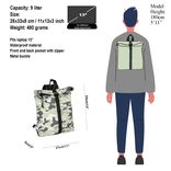 New Rebels ® Mart - Rolltop - Rucksack - Camouflage Mint - Small II - Rucksack